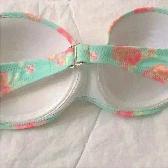 Aldo Green and Pink Retro Floral Bikini - Picture 3 of 3